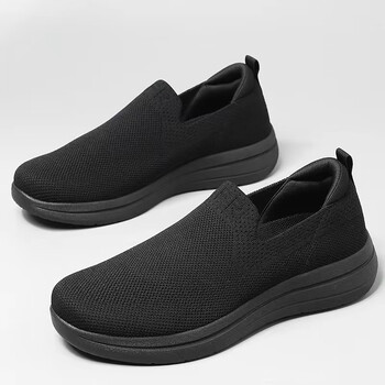 19消防布鞋高弹飞织鞋面透气轻薄低弹绒布加固后跟减震软底 火焰蓝19