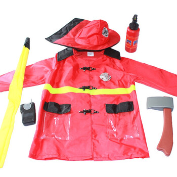 消防员山姆消防帽安全帽警察帽 儿童消防服(带配件)