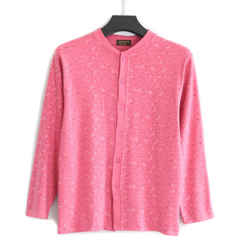 雪茗莎加肥加大女士棉开衫单件秋衣大码中老年妈妈开襟长袖上衣线衣