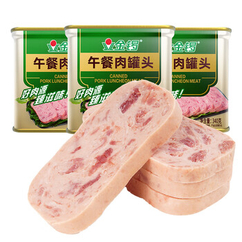 金锣金锣精品午餐肉罐头开罐即食340g/罐 精品午餐肉罐头340g*3罐