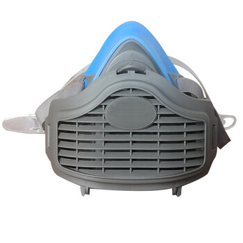 防尘肺口鼻罩面具煤矿专用打磨装修工地防灰尘蓝色硅胶防尘口罩1个