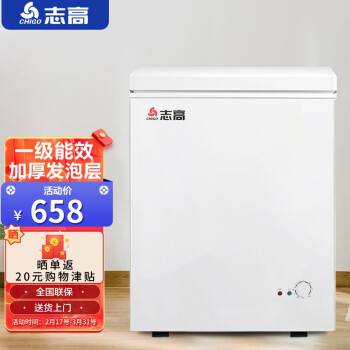 志高（CHIGO）110升家用小冰柜节能冷藏冷冻转换一级能耗卧式小型迷你变温冷柜 BD/BC-110A158D