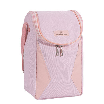 金钥匙（GOLDEN KEY）方形保温包便携加厚保温饭盒手提便当包中号（粉色）GK-G250-P