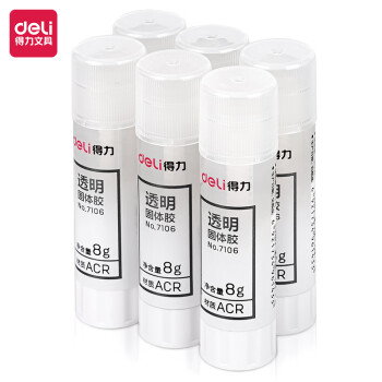 【加入文具控行列】得力品牌8g透明色ACR固体胶水/胶棒