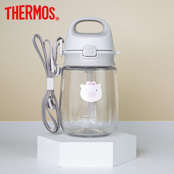 膳魔师THERMOS 婴儿水杯四季可用男女宝宝学饮杯 可爱猪猪安全PA材质儿童吸管杯