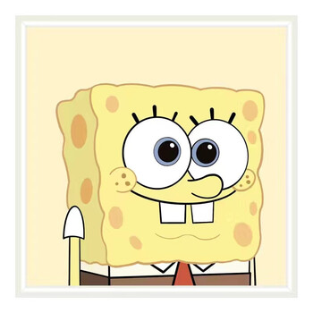 钻石贴画海绵宝宝 儿童钻石画带框小件可爱动物海绵宝宝派大星房间diy