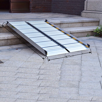 无障碍移动坡道轮椅上下楼梯台阶残疾人可折叠便携斜坡板路沿坡板 长