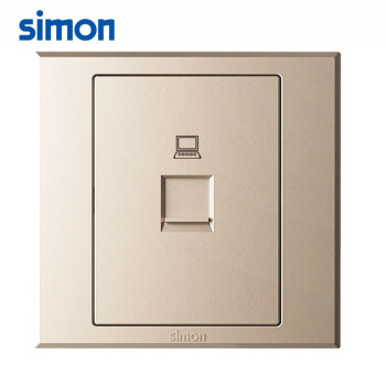 SIMON西蒙网络插座面板 E3系列 一位电脑插座 305218香槟金色