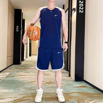 耐克顿无袖t恤套装男夏薄款速干透气大码吸汗背心篮球学生运动服24