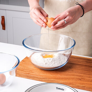 川岛屋玻璃和面盆家用大号烘焙打蛋盆厨房耐热揉面发面盆碗拌菜盆8