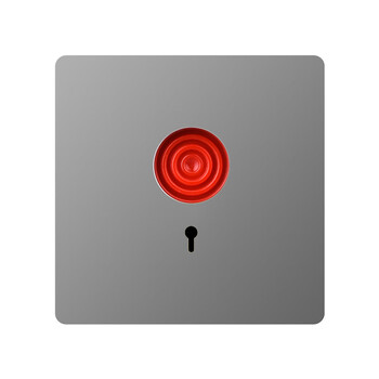 以琛定制86型紧急报警按钮开关面板应急呼叫报警器手动消防手报钥匙