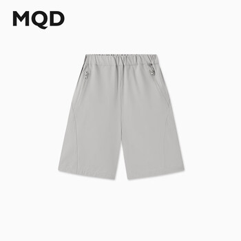 马骑顿（MQD）MQD男大童夏装户外工装大口袋宽松五分休闲裤 浅灰 130 cm