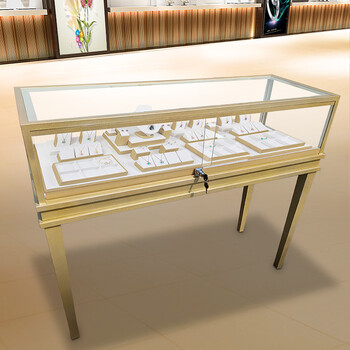 全家思 珠宝柜台饰品展示柜精品展架玻璃手表展柜玉器古玩首饰柜 全玻