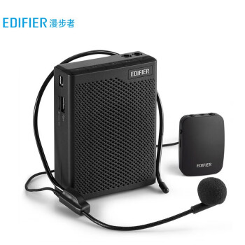 漫步者 （EDIFIER） MF5 无线版便携数码扩音器 小蜜蜂大功率教学专用教师导游扩音器 插卡播放器 黑色