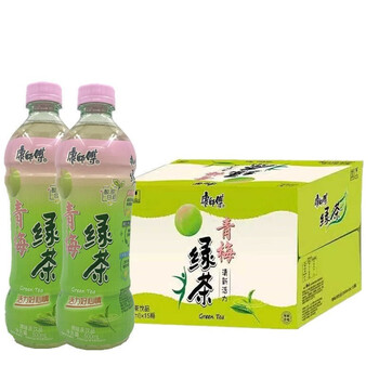 康师傅青梅绿茶新口味500mlx12瓶15瓶夏季酸甜甘韵茶饮料当天发货青梅