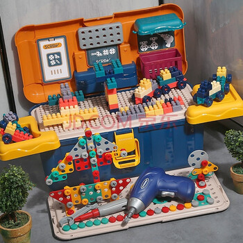 儿童拧螺丝钉玩具男孩电钻拆装拆卸拼装套装组合维修工具箱早教36岁