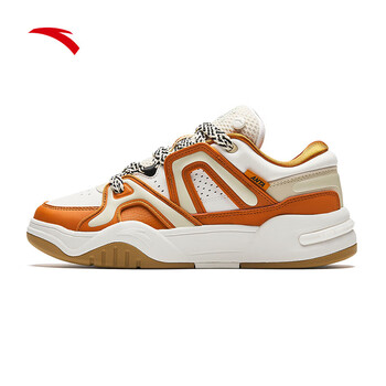 安踏骜杰板鞋男鞋秋冬革面低帮厚底休闲鞋情侣商场同款112348070