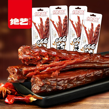 绝艺手撕长烤脖肉干肉脯湖南特色小吃休闲食品零食小吃香辣熟食鸡肉 香辣味烤脖*15根【超值划算】
