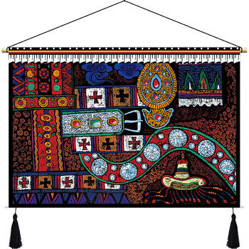 藏式挂毯挂布定制藏式布艺挂画西藏挂布民宿装饰酒店餐厅客厅卧室床头