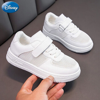 迪士尼同款13612岁小孩子穿的儿童小白鞋网面透气秋冬男童网鞋软底