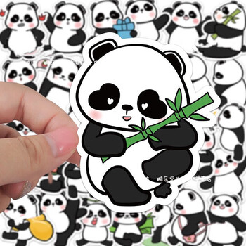 卡通大熊猫贴纸可爱装饰diy手机壳行李箱笔记本手帐贴画防水粘贴猴大
