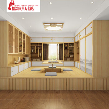 墨申墨申双劲榻榻米整体房间床衣柜一体全屋踏踏日式卧原木色卧原木色