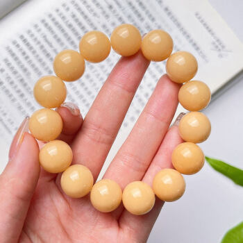 早纪原生态阴皮白玉菩提根手串文玩渐变绿佛珠绕指柔盘玩手链男女款奶