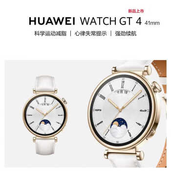 华为 HUAWEI WATCH GT 4 白色表带 41mm 凝霜白