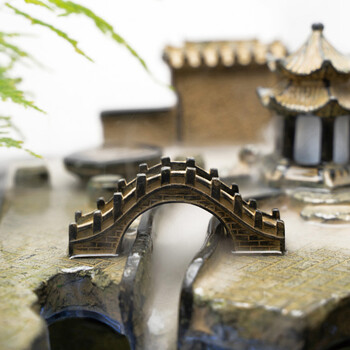 匠心坊微景观鱼缸造景装饰太湖石小桥亭子中国风花园盆景装饰小摆件0110引静桥 图片价格品牌报价 京东