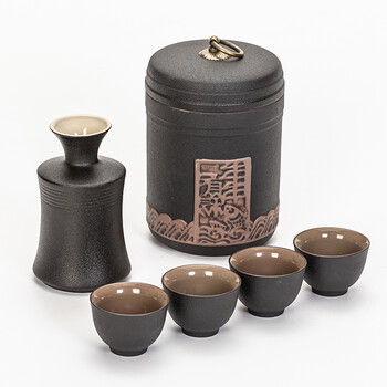 【轻奢高端】天君霓  温酒壶烫酒壶中式年年有鱼家用温酒器套装黄白酒