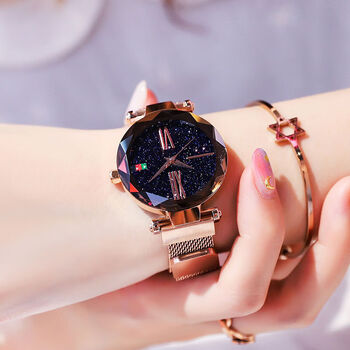 索尔星空手表女士时尚潮流防水同款抖音网红2018新款韩版简约女表学生