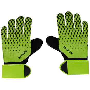 21新款猎鹰足球守门员手套加厚防滑乳胶耐磨门将带护指比赛绿色size8