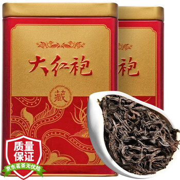 寅伯茶坊武夷肉桂大红袍茶叶炭焙浓香型乌龙茶龙年过年年货送礼茶叶礼盒装 大红袍肉桂120克*1罐