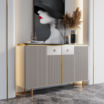 轻奢鞋柜现代简约玄关柜走廊过道入户门厅柜靠墙装饰柜小玄关台桌定制