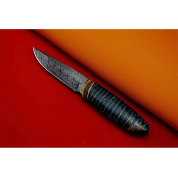 硕哥北欧小猎直刀马赛克小刀猛犸牙搭配猛犸臼齿手柄收藏送礼