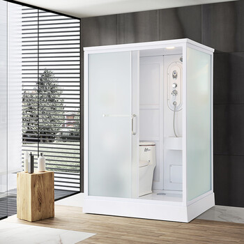 分离洗澡间一体式淋浴房防水浴室带底座公寓带挡水条底座桑拿房沐浴