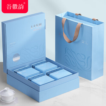 谷徽韵茶叶绿茶2023新茶特级太平猴魁礼盒装安徽春茶300g礼品送礼