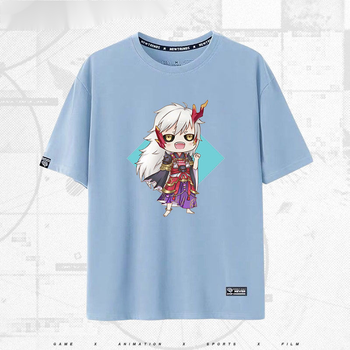 游戏周边阴阳师衣服sp稻荷神御馔津q版卡t恤男女棉短袖夏蓝1s