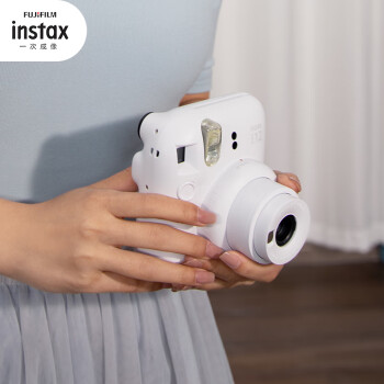 富士instax立拍立得 一次成像相机 mini12（mini11升级款）茉莉白 相纸电池套装