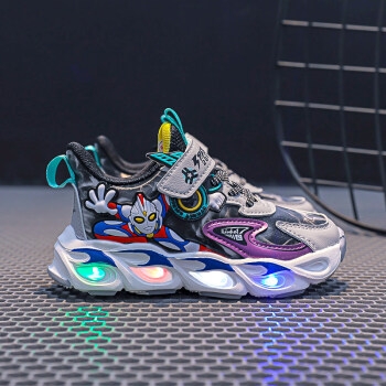 邦塞斯男童运动鞋：体验亮眼LED灯光效果，享受实用便捷的旋钮拧扣设计