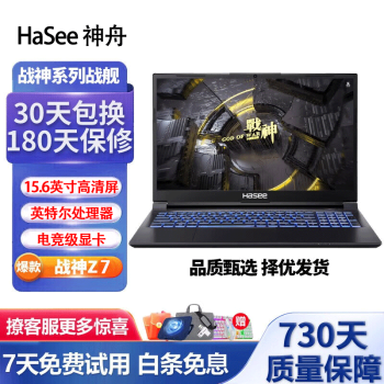 神舟战神z8神州战神z7二手笔记本电脑 游戏本15.6英寸 IPS全面屏 RTX3060 ⑥四核八代处理器-8G-GTX1050独显