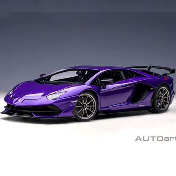 兰博基尼autoart奥拓118埃文塔多svj仿真汽车模型abs材质车模紫色