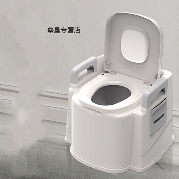 孕妇坐便器室内可移动老人病人残疾人卧室硬便圈豪华马桶房间用白色