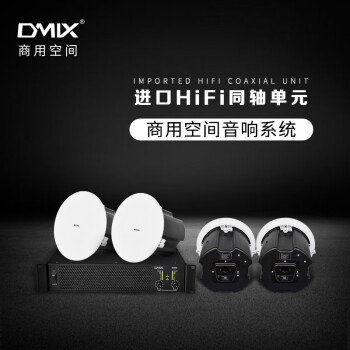 DMIX 商用音乐空间天花吸顶式CS-6+B60HiFi音响系统解决方案 商用背景套装