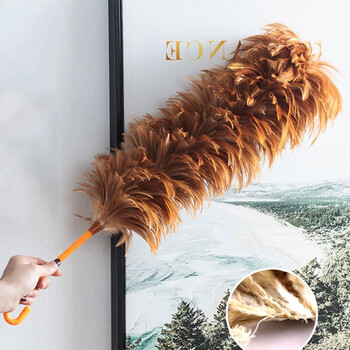 鸡毛掸子家用除尘加厚加密汽车尘扫清洁掸家具桌面清洁 尖毛60cm 毛