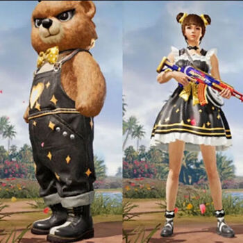 可白条免息真实到账和平精英皮肤浪漫波比套装小熊萌熊伴侣暗影哥特