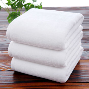 批发五星级酒店浴巾纯棉白色男女加厚大毛巾宾馆美容院专用120克商务