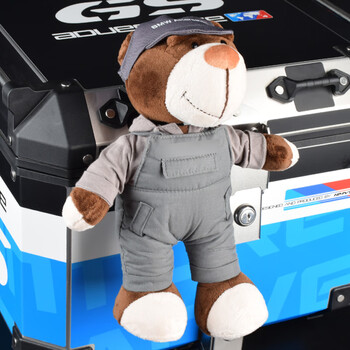 适用宝马摩托车改装小熊公仔玩偶熊机车拉力尾箱装饰泰迪熊机修熊 bmw