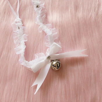 梦白家黑暗情趣大铃铛项圈choker玩具配饰可作大腿环白色