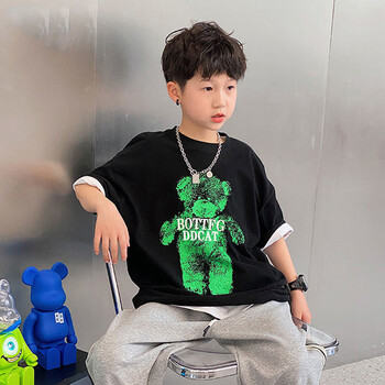 诗翁shiweng童装男童短袖t恤时尚潮流夏季新款儿童宝宝半袖上衣中小童